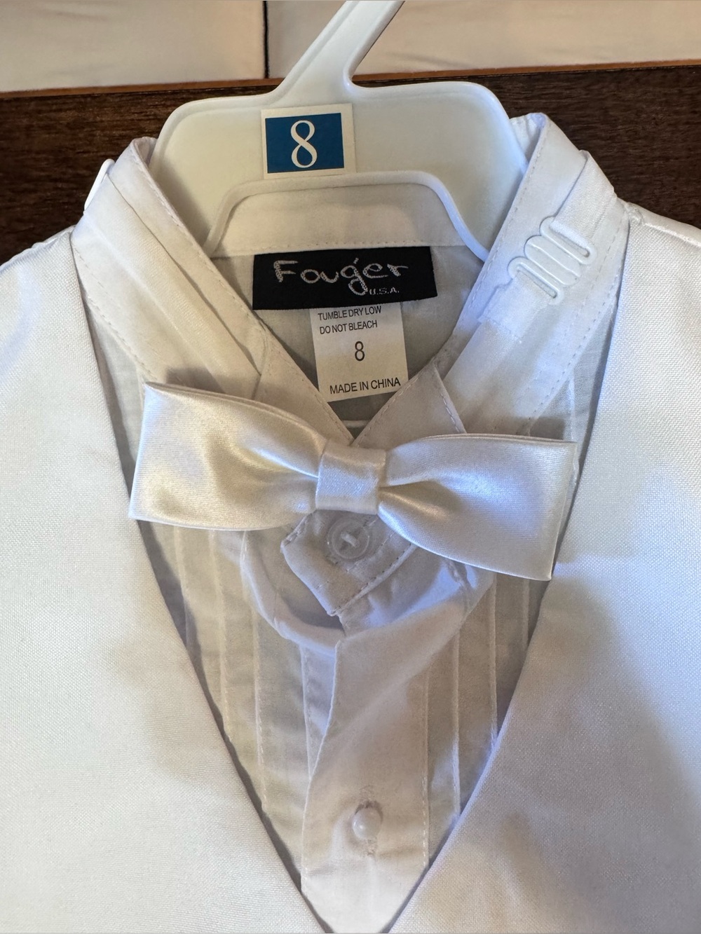 NWT Fouger Slim White Suit With Vest size 8 - Picture 10 of 14
